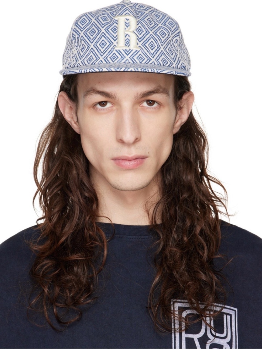 Rhude Blue Geometric Pattern Baseball Cap